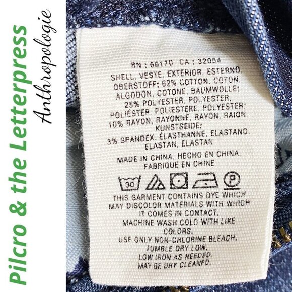 PILCRO & THE LETTERPRESS High Rise Denim Leggings Medium Wash Side Zip, Size 28 - Picture 9 of 13